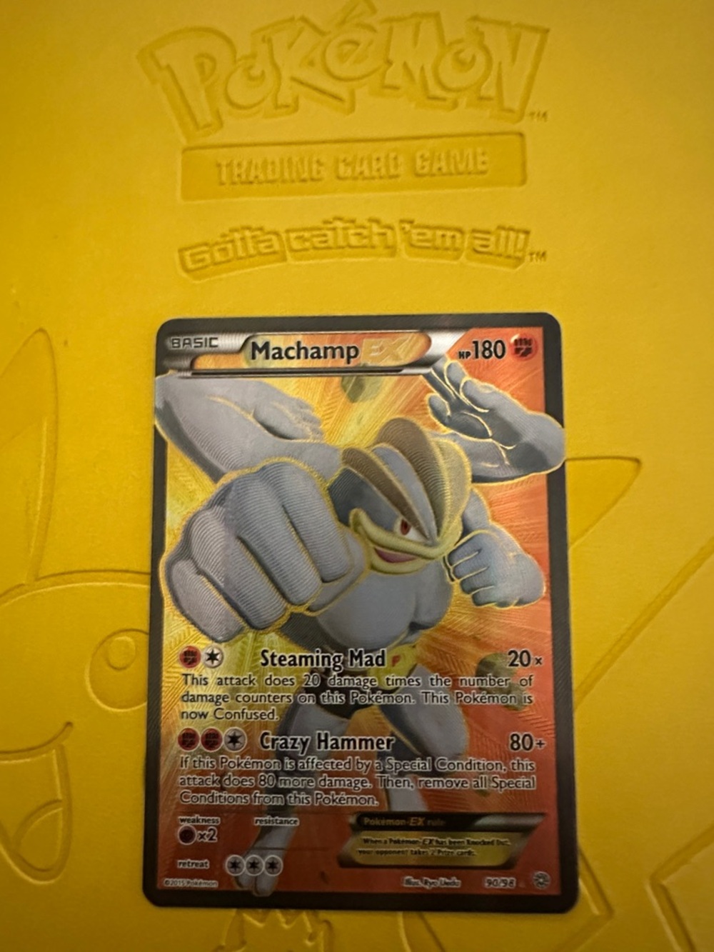 Machamp EX Holo Pokemon Card - Yellow/Orange Accent